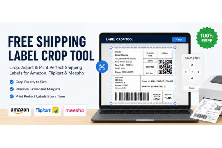 free shipping label crop tool